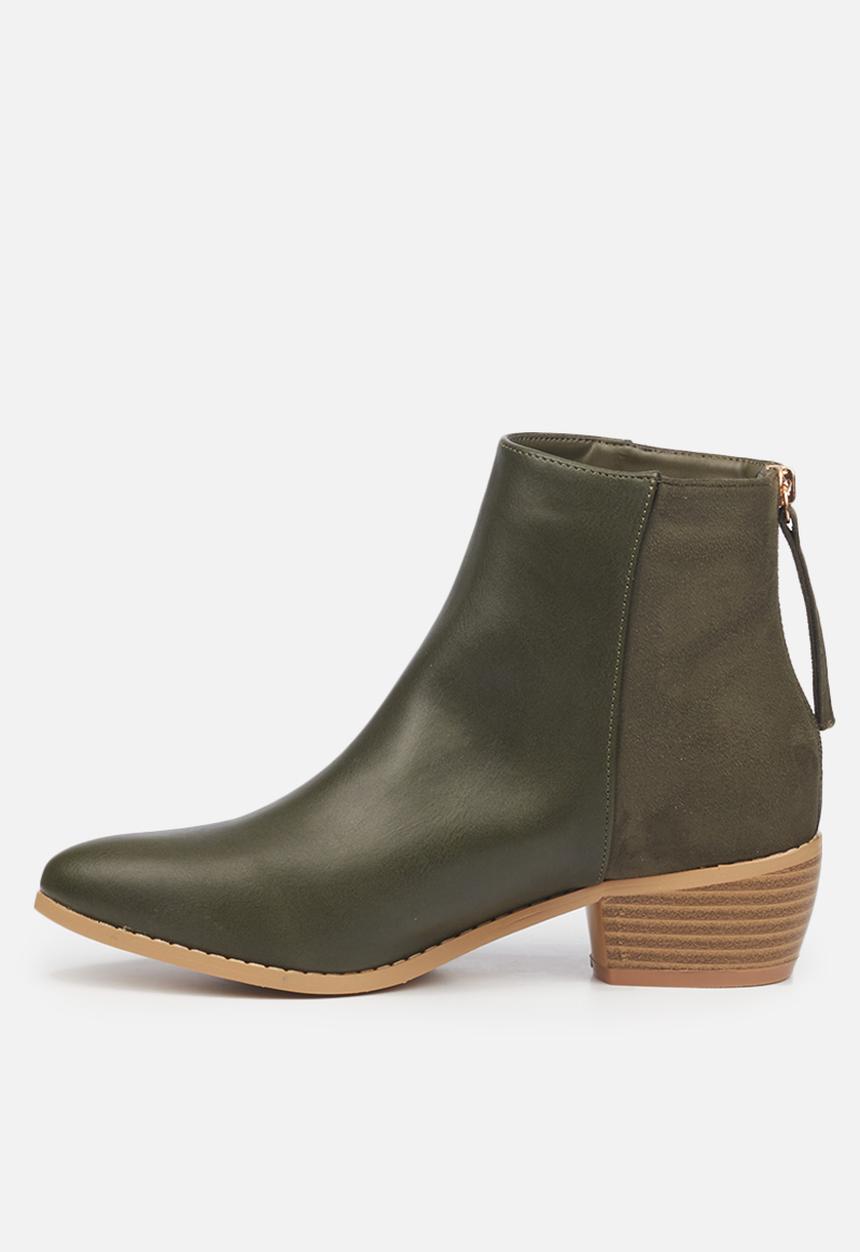 Butterfly Feet - Saddle 1 ankle boot - olive