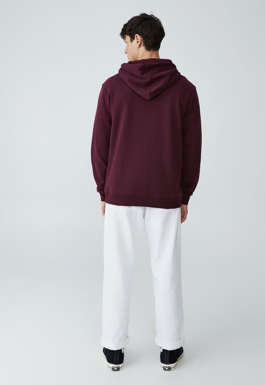Cotton On - Essential fleece pullover-burgundy