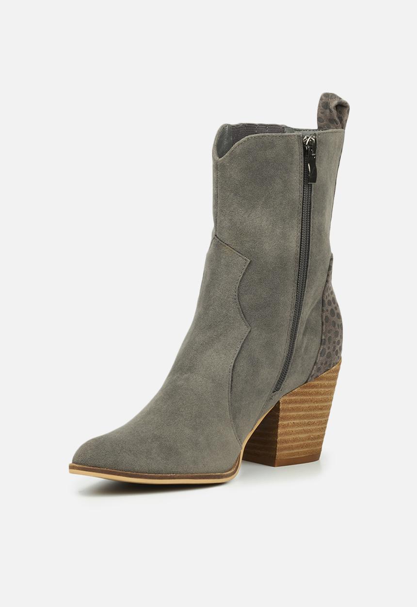 Miss Black - Texas1 western boot - grey