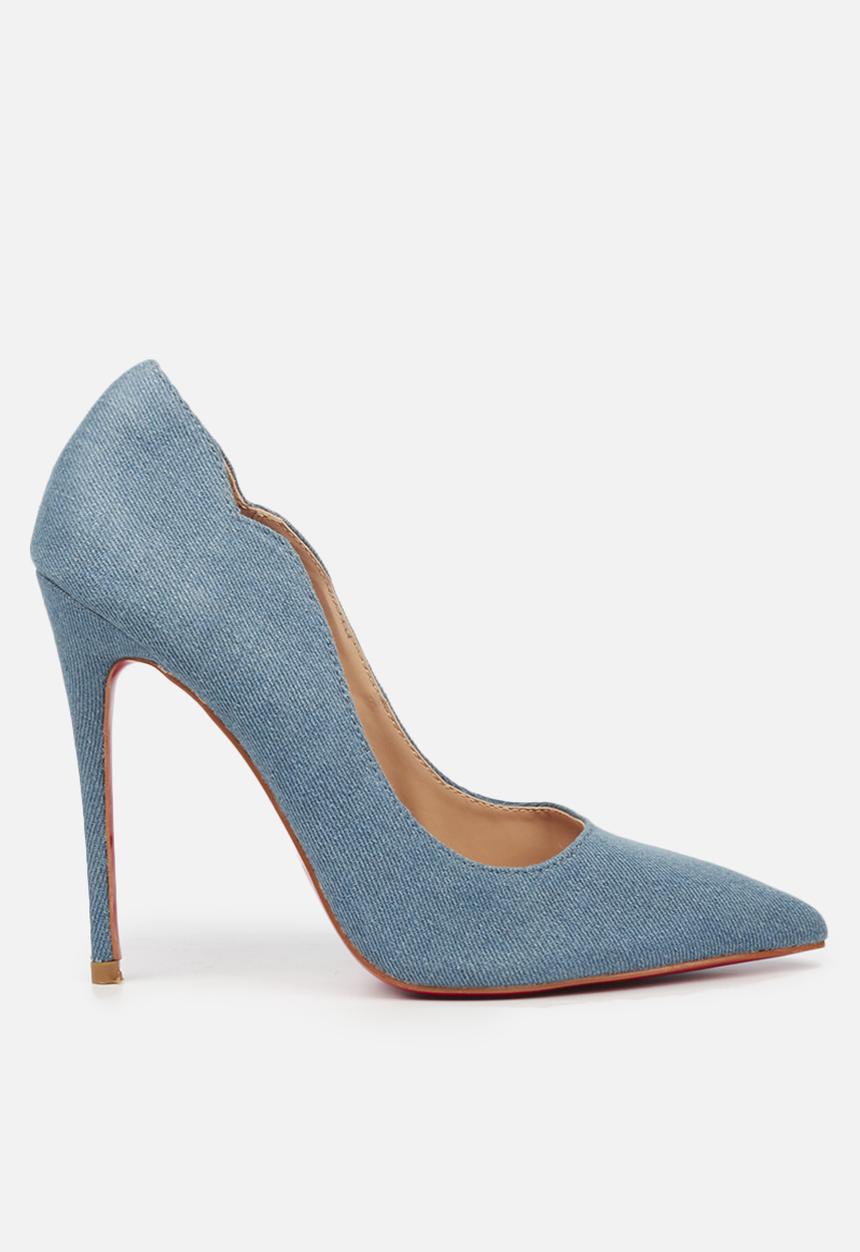 Miss Black - Lou14  court heel - blue