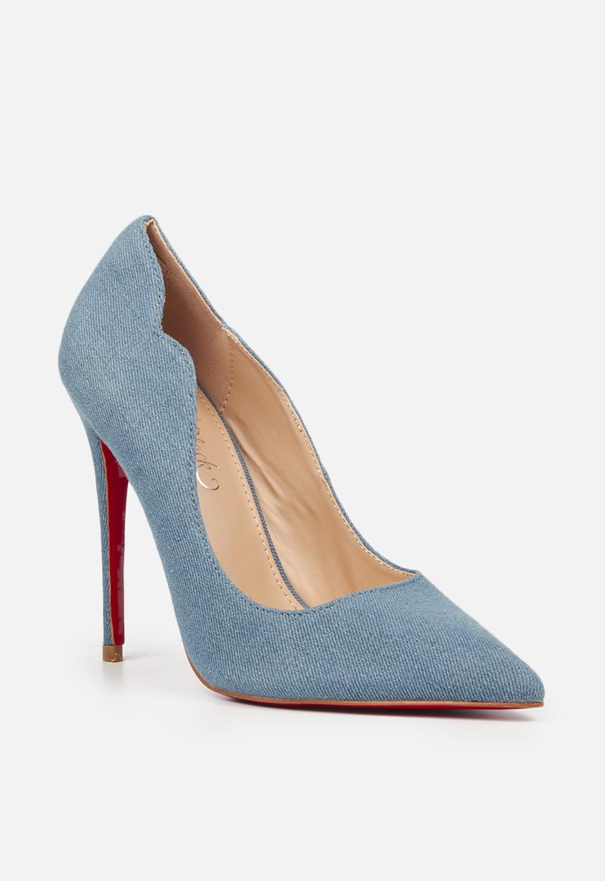 Miss Black - Lou14  court heel - blue