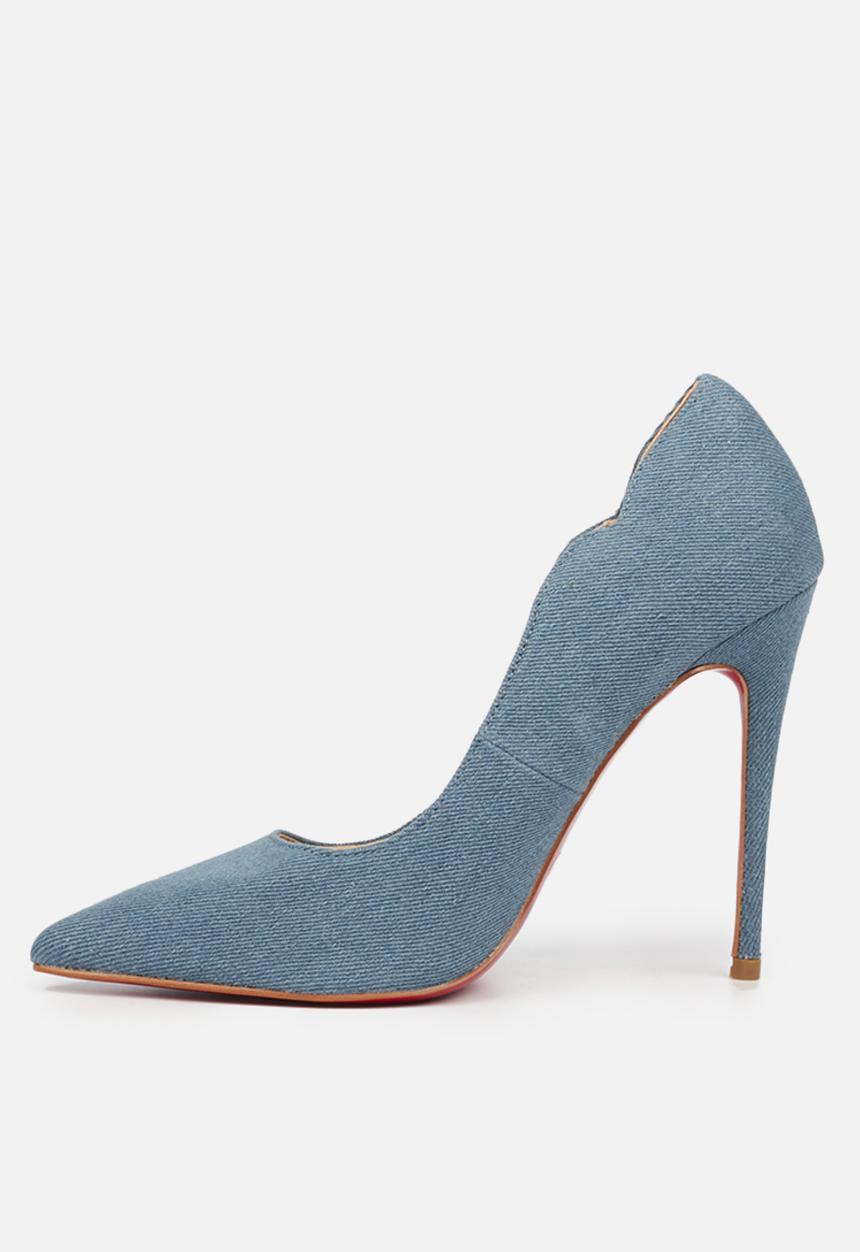 Miss Black - Lou14  court heel - blue