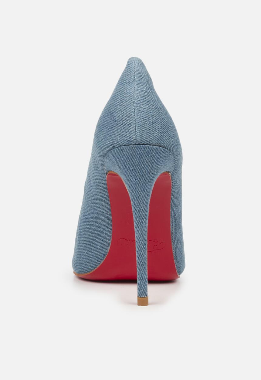 Miss Black - Lou14  court heel - blue