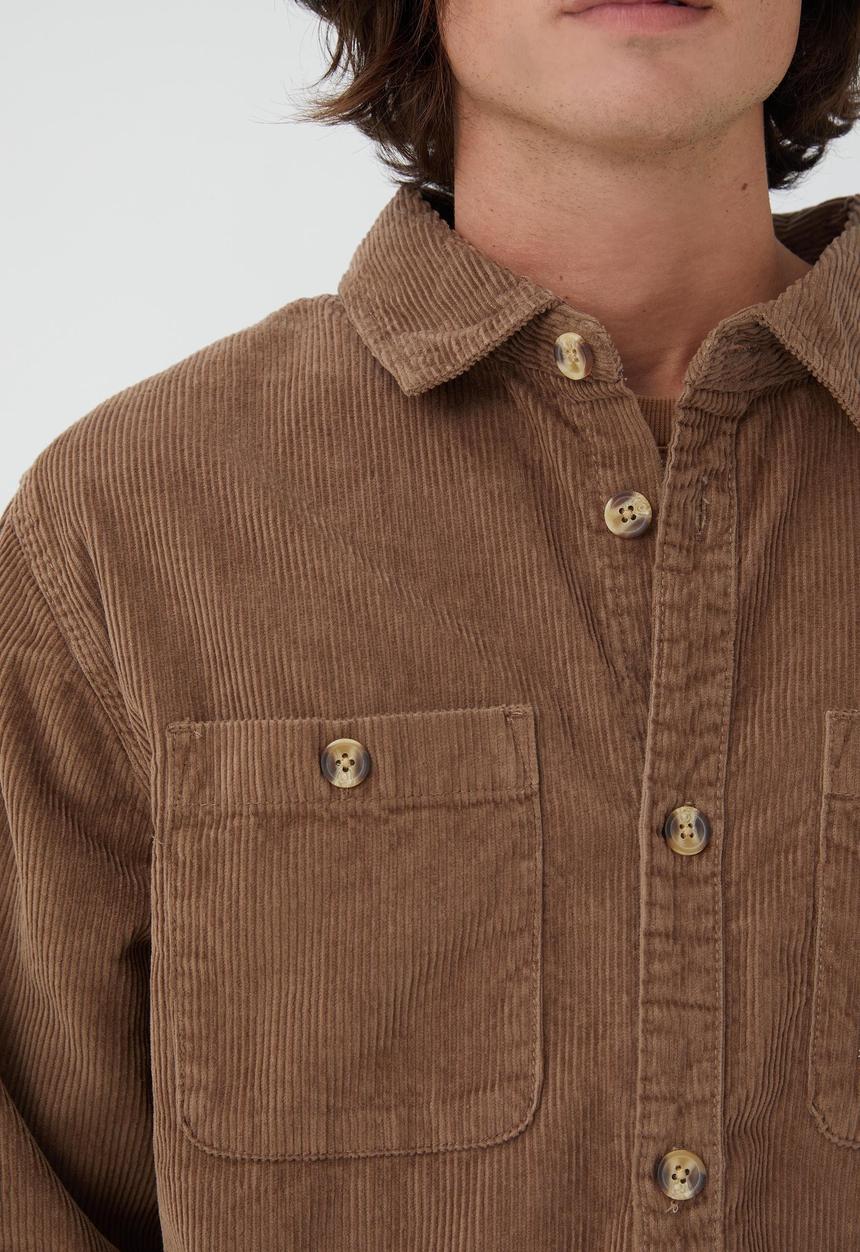 Cotton On - Heavy overshirt - taupe cord