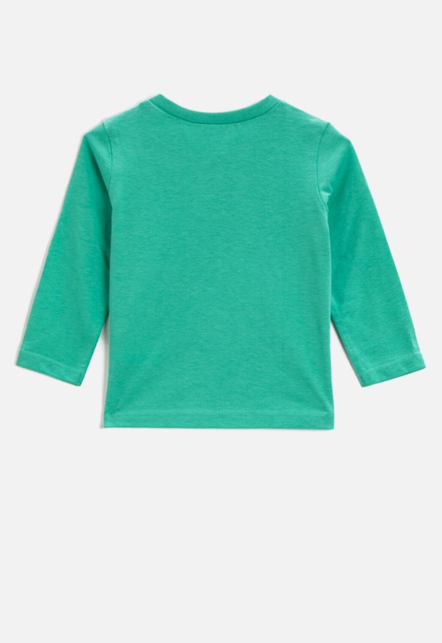 Koton Kids - Baby boys long sleeve printed tee - green