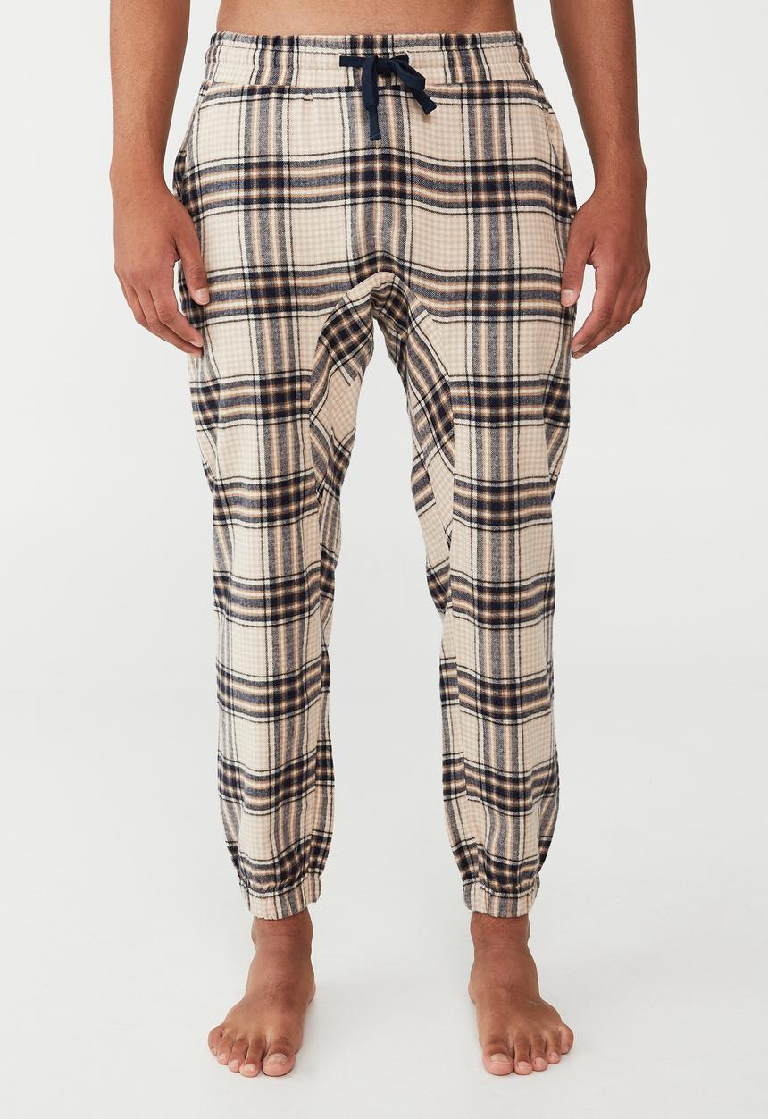 Cotton On - Lounge pant - oatmeal & navy check