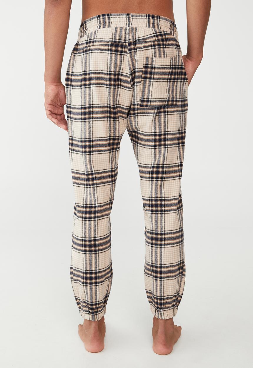 Cotton On - Lounge pant - oatmeal & navy check
