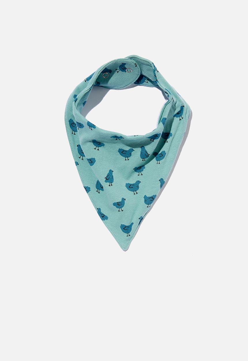 Cotton On - The bandana bib - rusty aqua & cool chicks