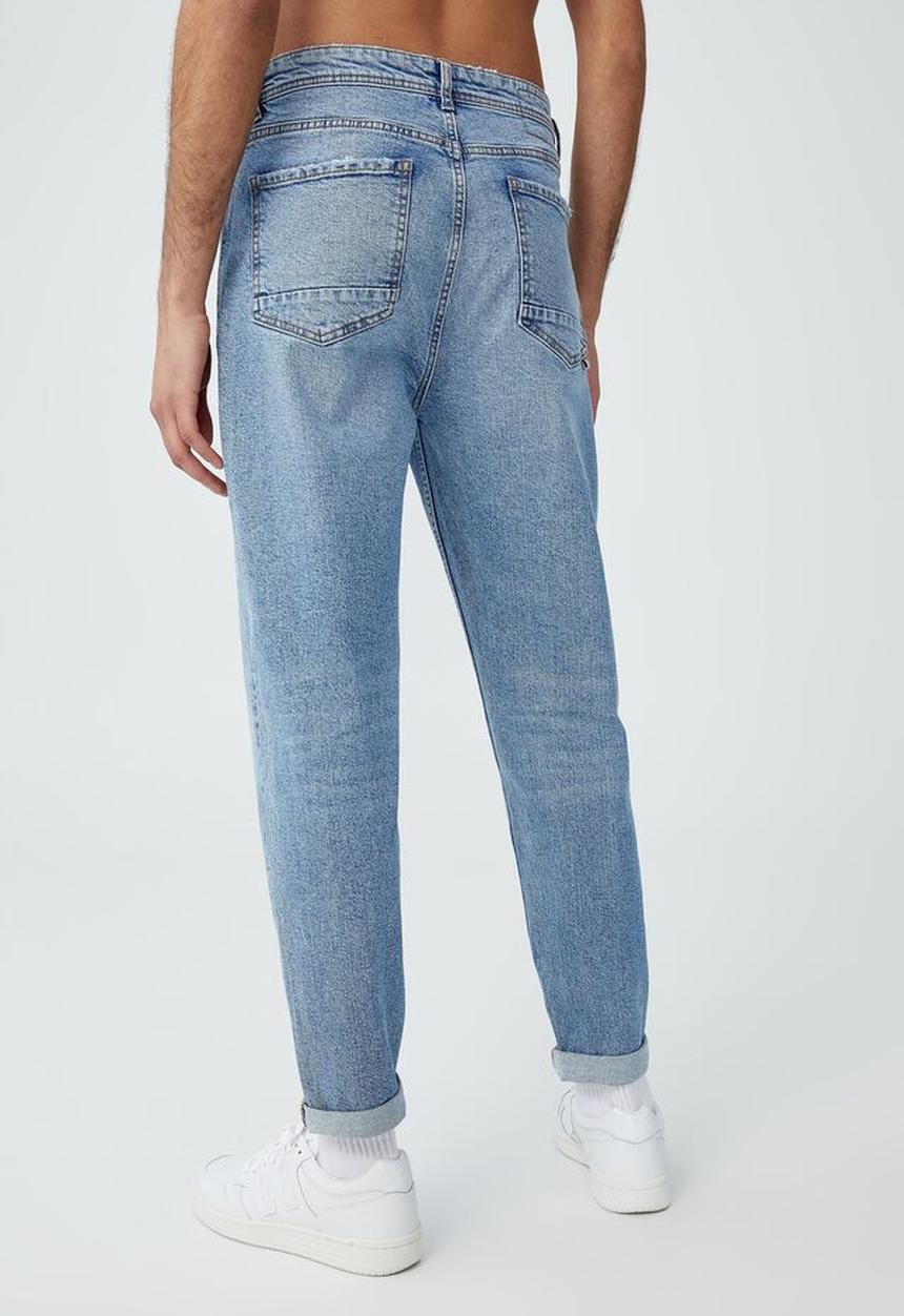 Cotton On - Relaxed tapered jean - mid blue