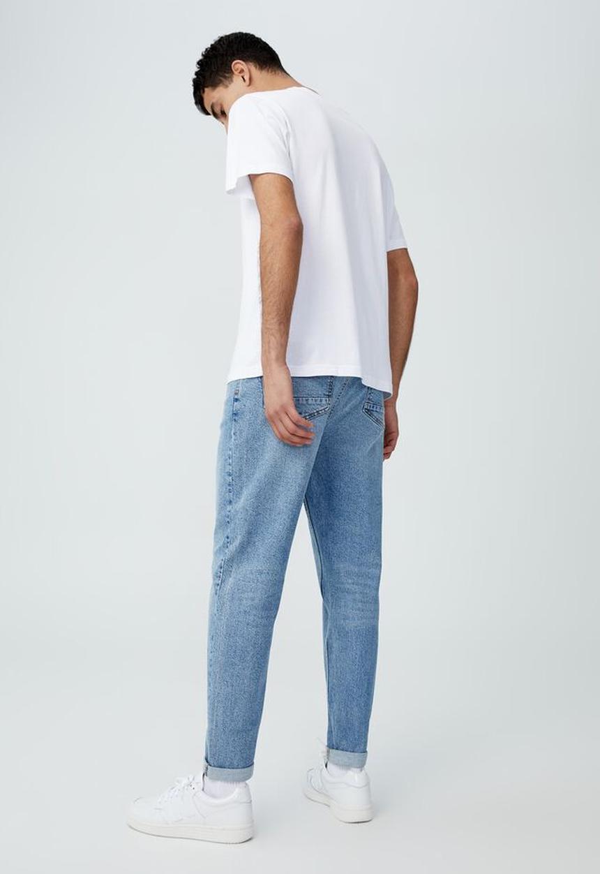 Cotton On - Relaxed tapered jean - mid blue