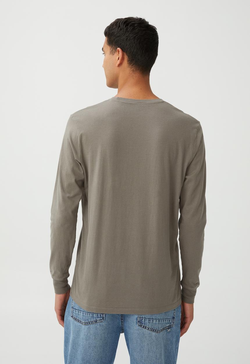 Cotton On - Organic long sleeve T-shirt - slate stone