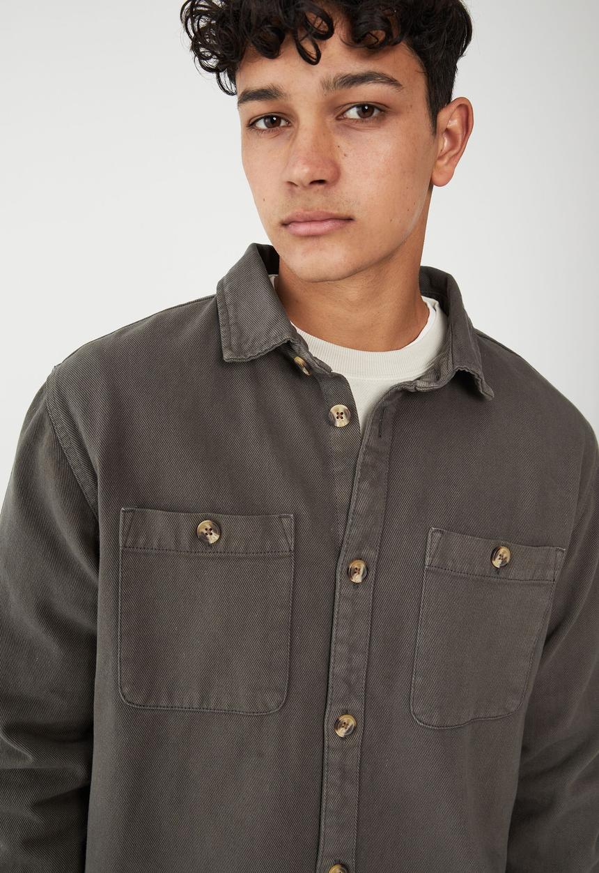Cotton On - Heavy overshirt - coal