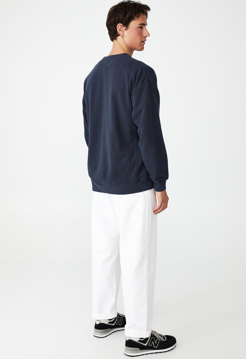 Cotton On - Oversized crew fleece - true navy