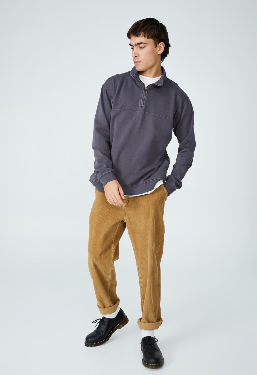 Cotton On - Quarter zip fleece - faded slate