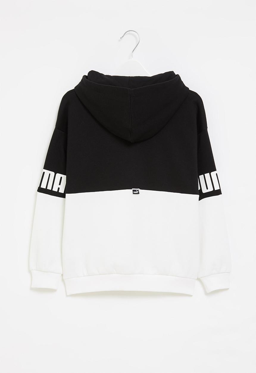 PUMA - Puma power hoodie fl b - black & white