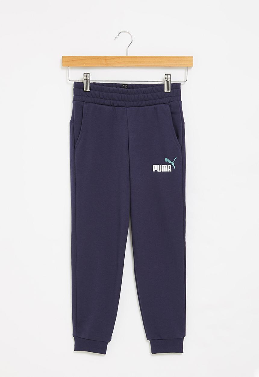 PUMA - Ess+ 2 col logo pants fl c b - navy 