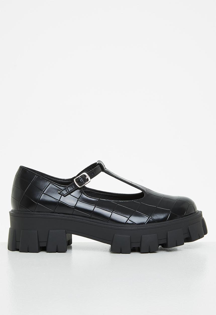 Glamorous - Mary jane track sole shoe - black 