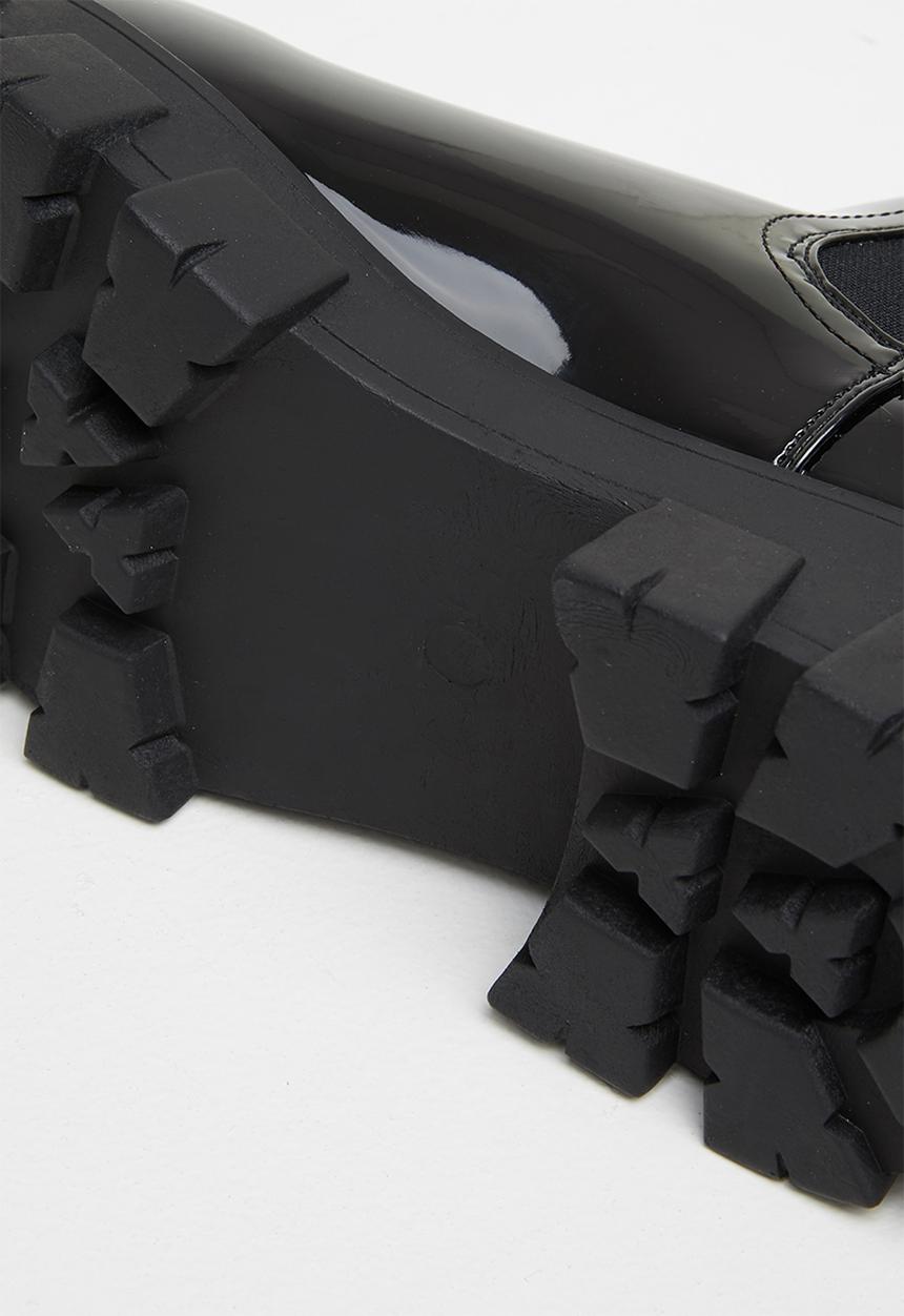 Glamorous - Wide fit track sole chunky ankle boot - black