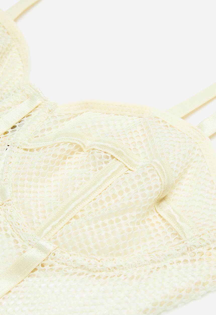 Missguided - Fishnet lingerie bodysuit - cream