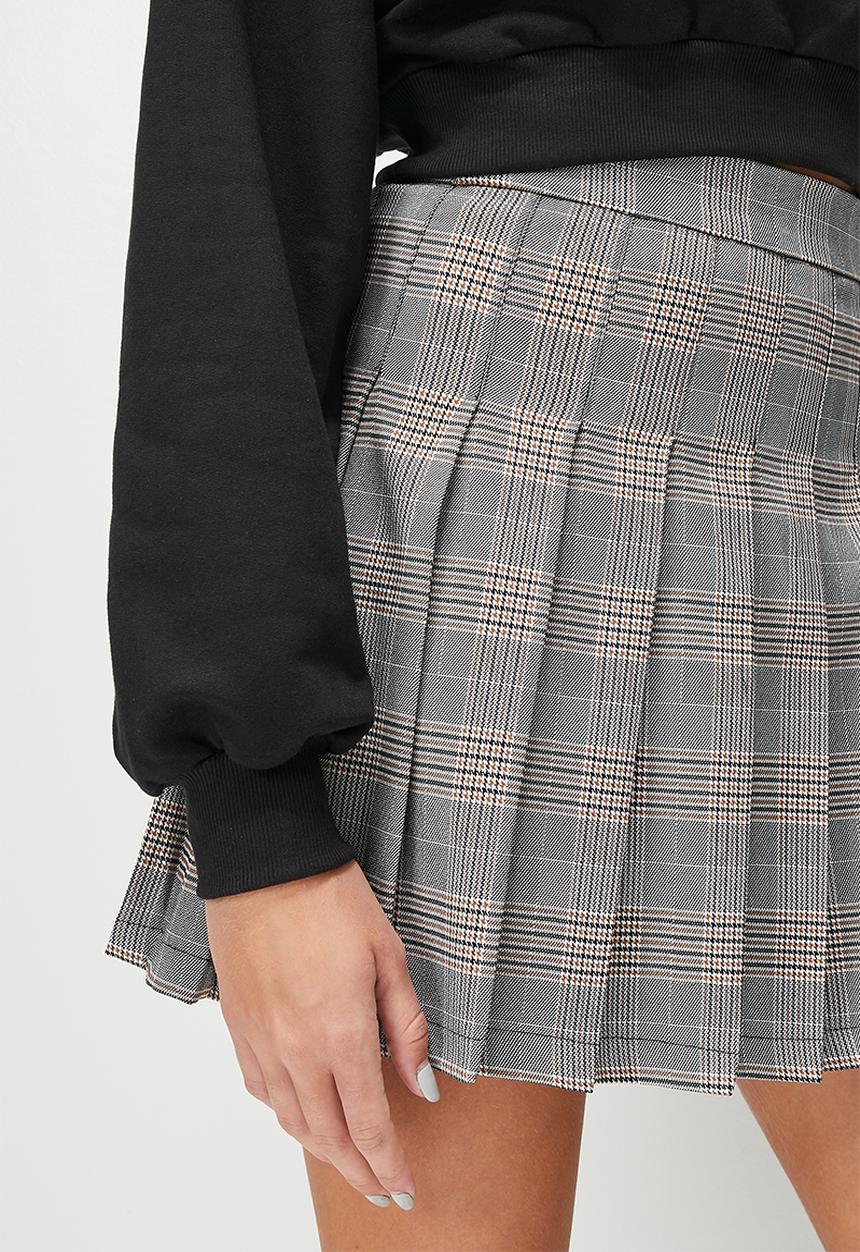 Blake - Check pleated mini skirt - hazel
