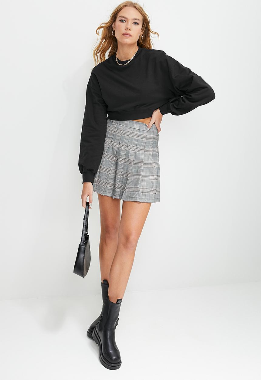 Blake - Check pleated mini skirt - hazel
