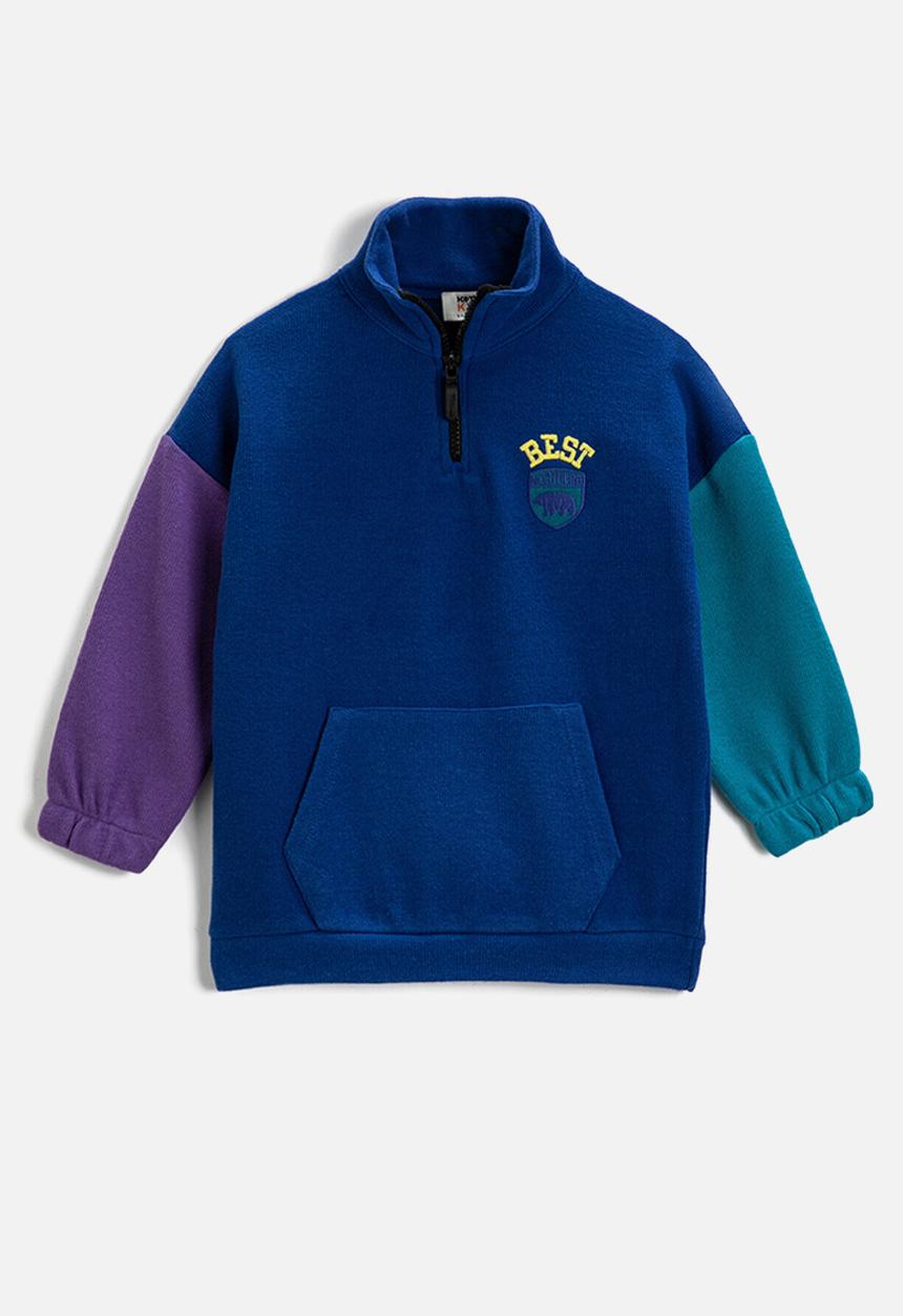 Koton Kids - Boys colour block sweatshirt - royal blue
