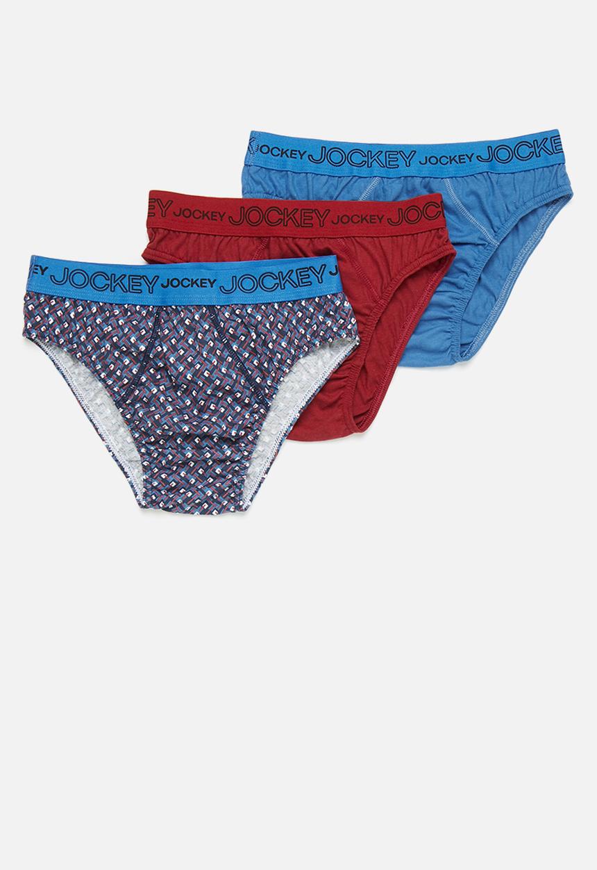 Jockey - 3-pack fancy boys jockey brief - multi