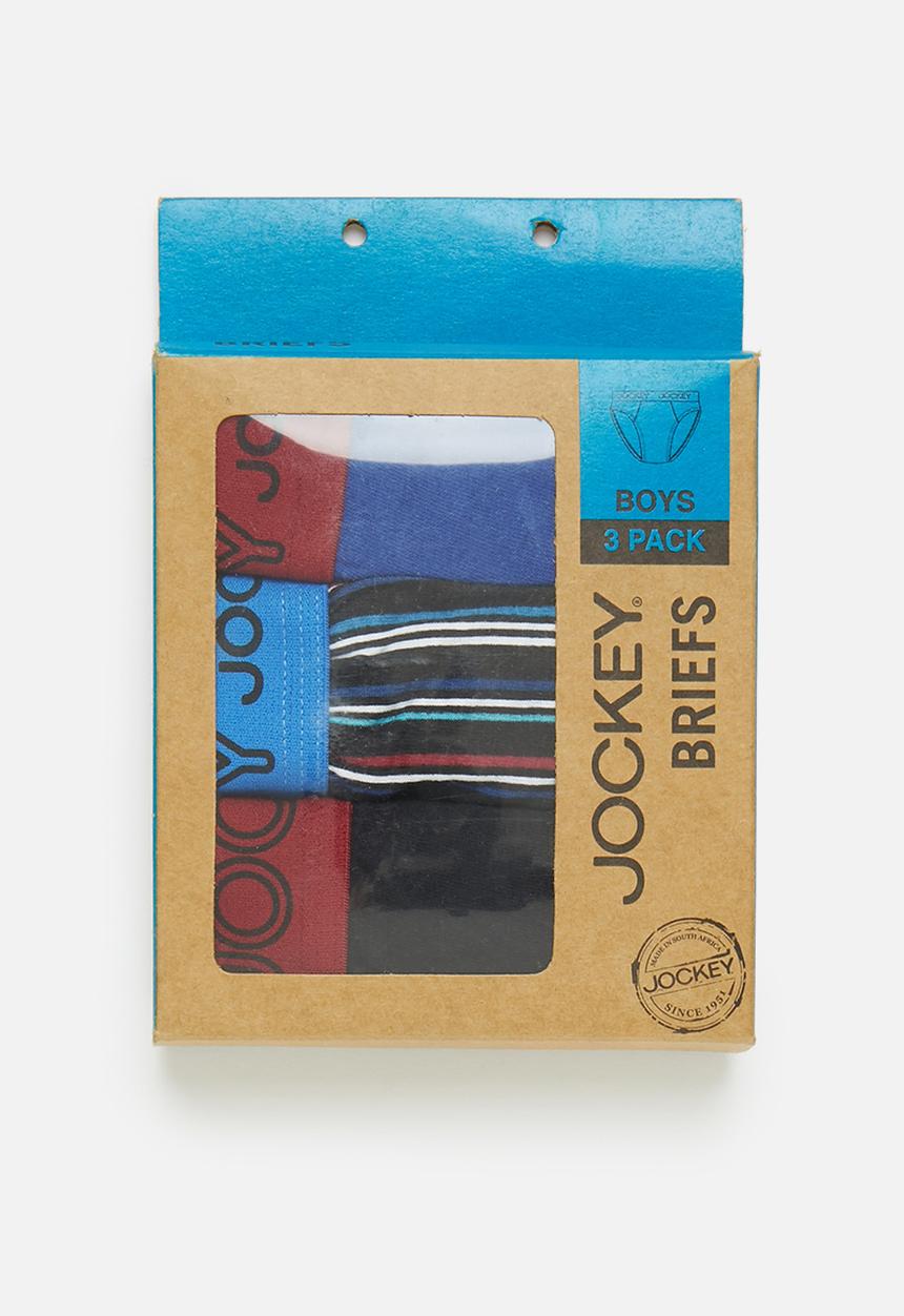 Jockey - 3-pack fancy boys jockey brief - multi 