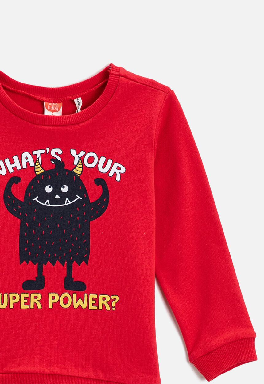 Koton Kids - Baby boys printed sweatshirt - red