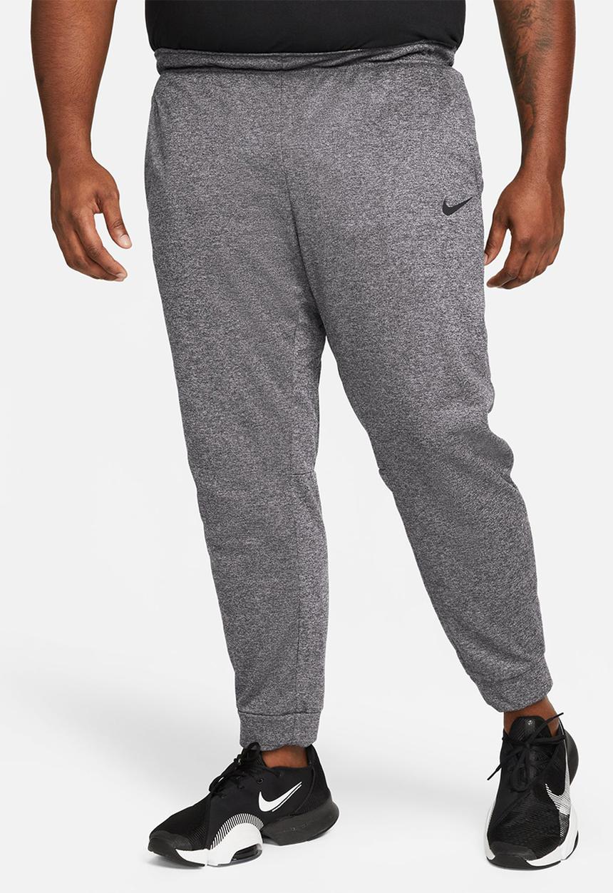 Nike - DRI-FIT Tapered Fleece Training Pants- Charcoal heather & black