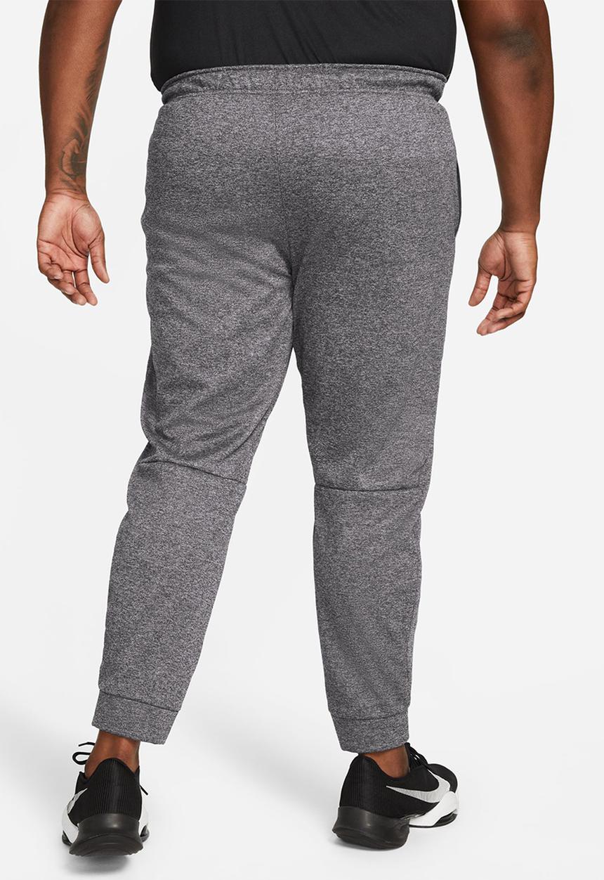 Nike - DRI-FIT Tapered Fleece Training Pants- Charcoal heather & black