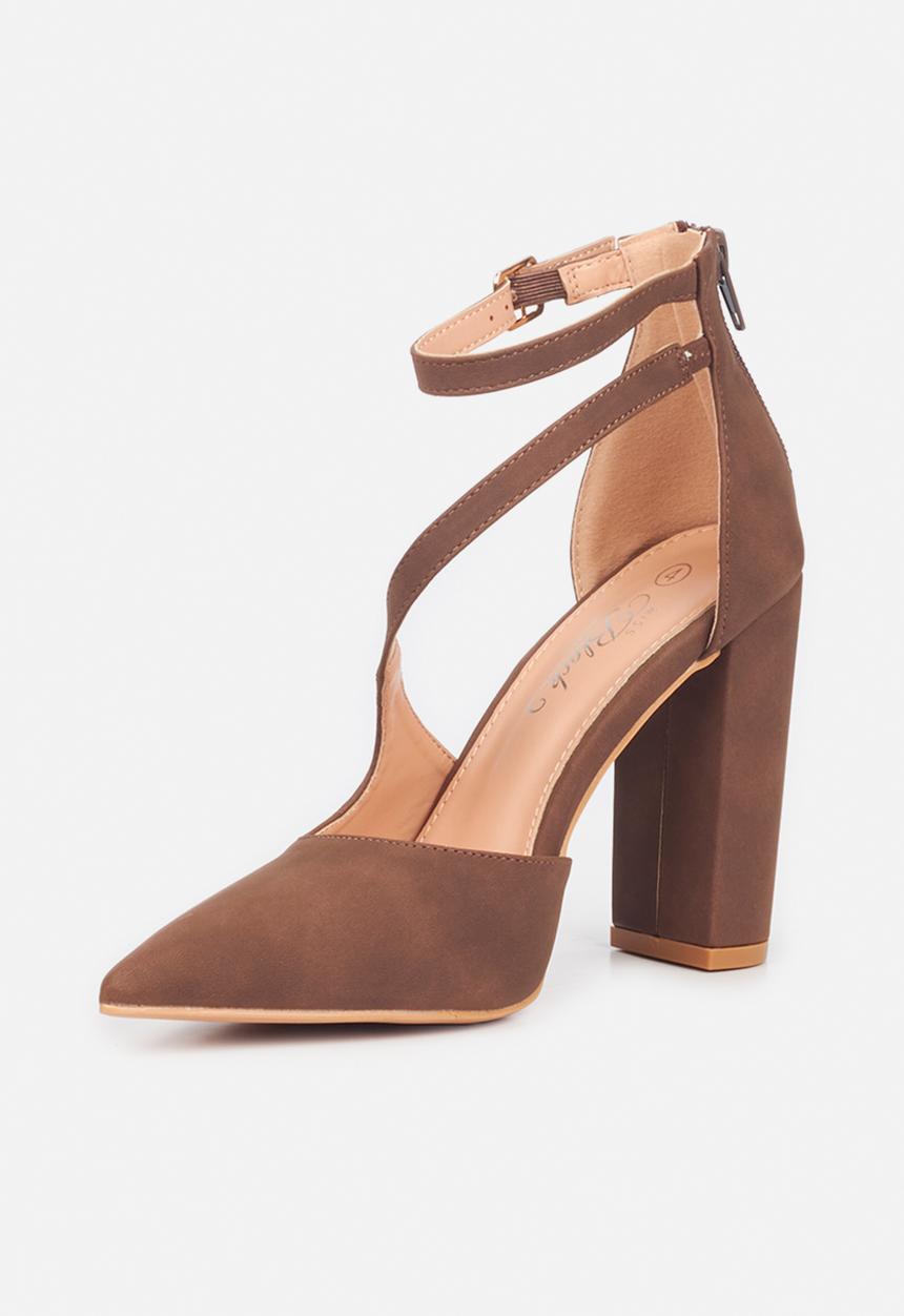 Miss Black - Criss2 ankle strap heel - chocolate