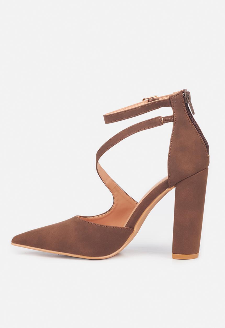 Miss Black - Criss2 ankle strap heel - chocolate