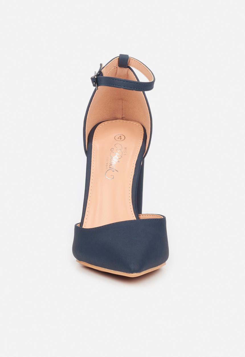 Miss Black - Criss3 ankle strap heel - navy