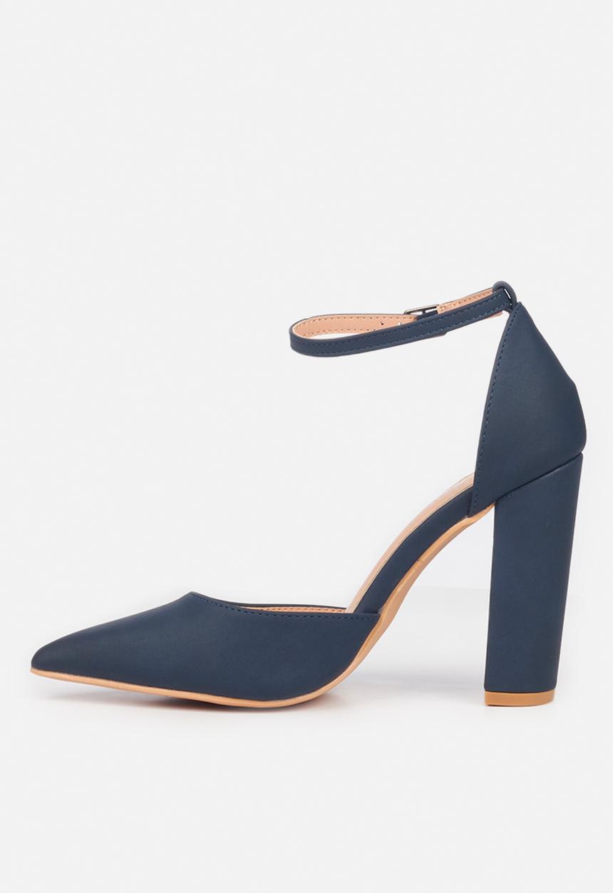Miss Black - Criss3 ankle strap heel - navy