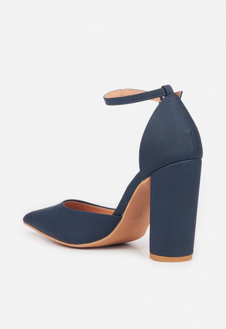 Miss Black - Criss3 ankle strap heel - navy