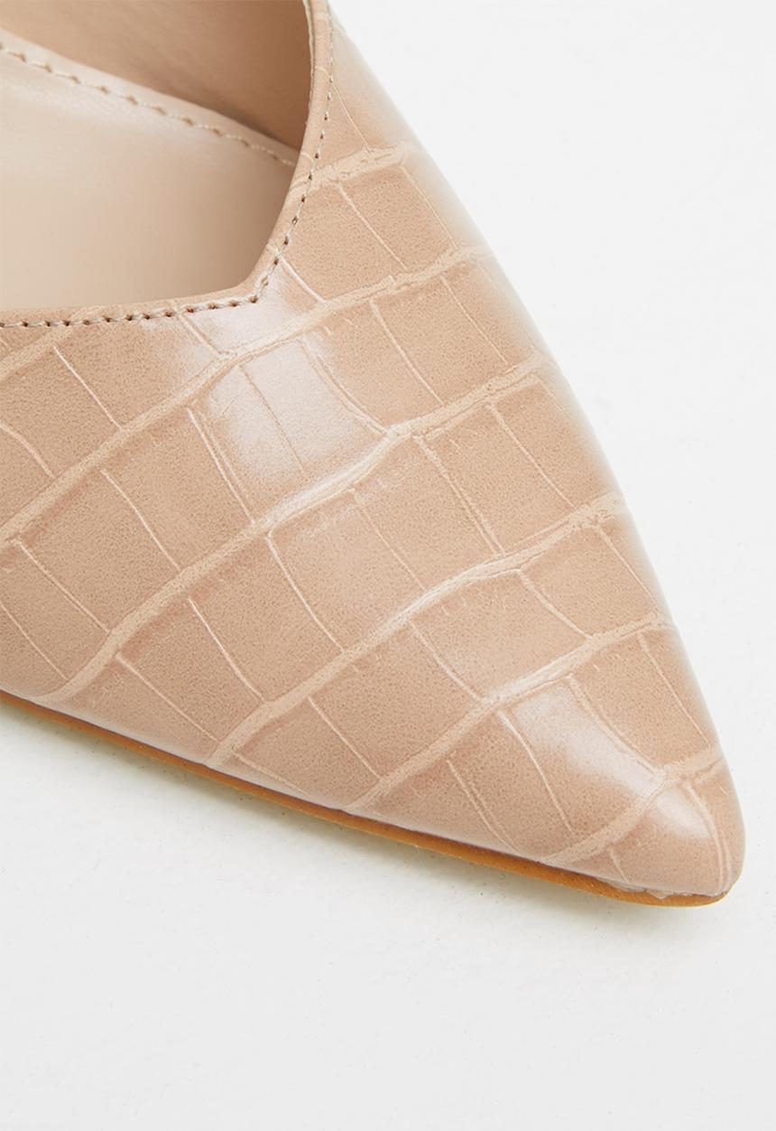 Plum - Polly pointed stiletto heel - neutral 