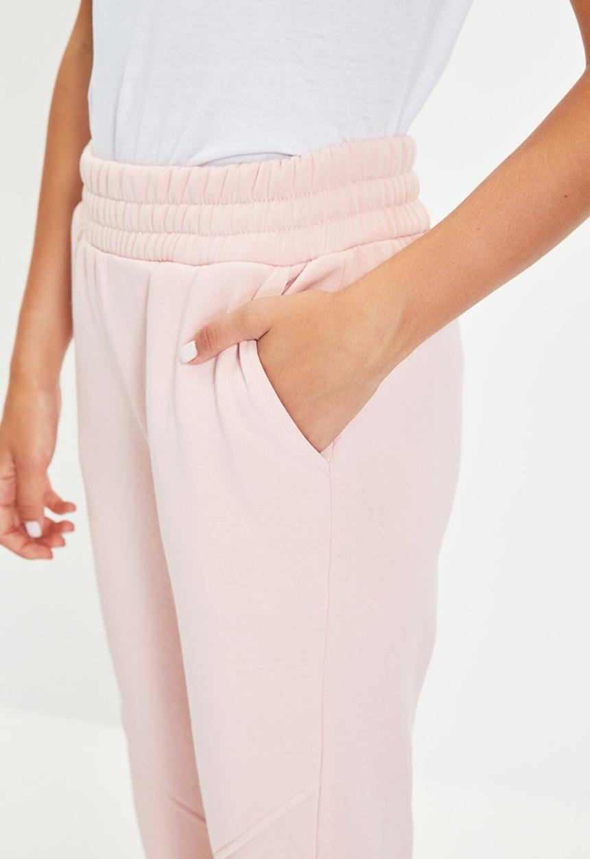 Trendyol - Basic jogger sweatpants - powder pink