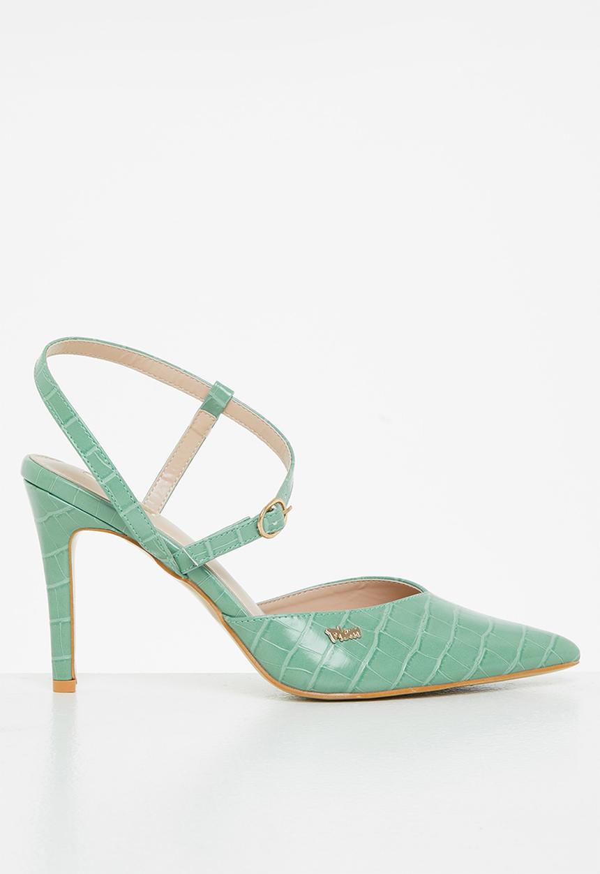 Plum - Polly pointed stiletto heel - blue-green 