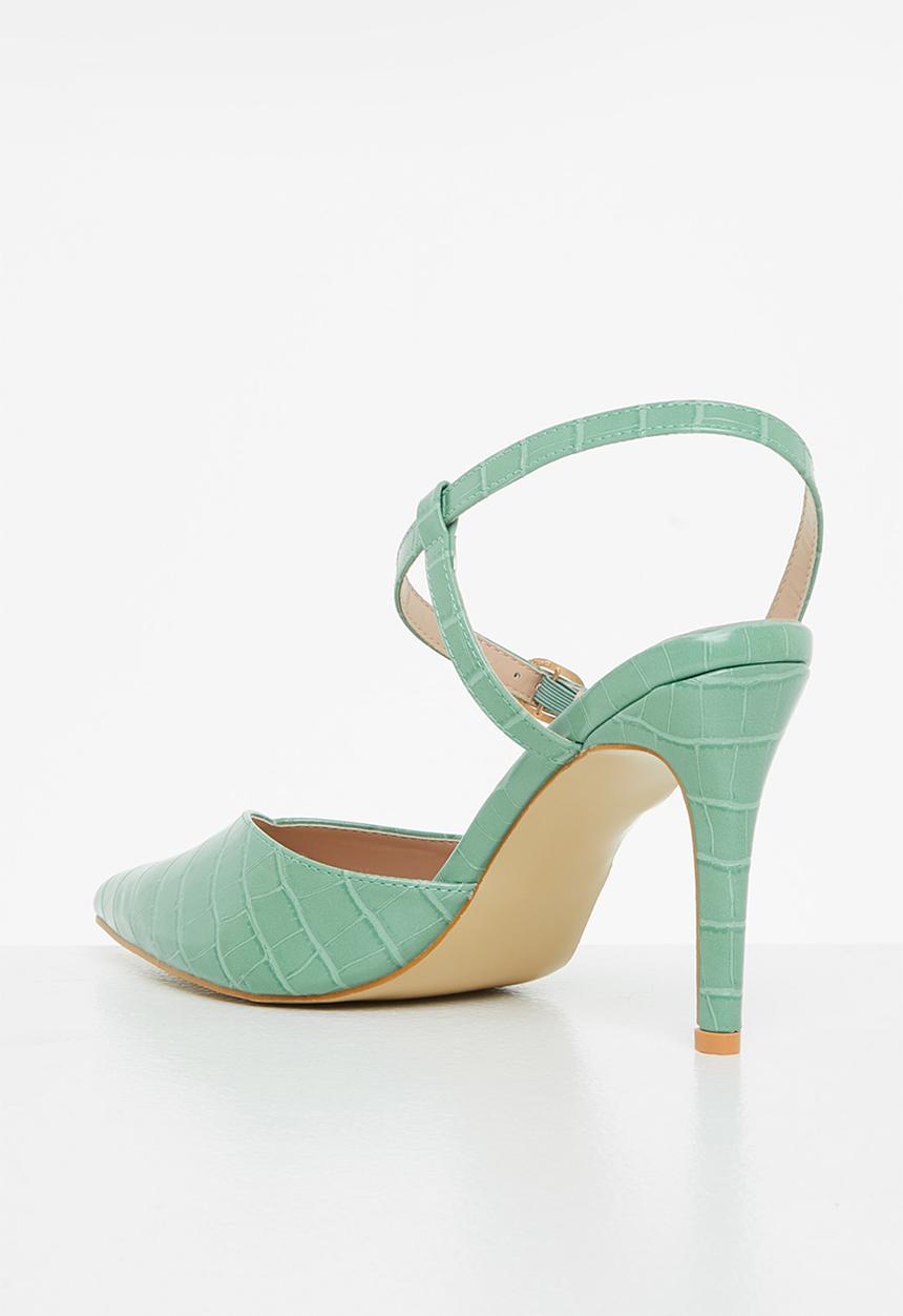 Plum - Polly pointed stiletto heel - blue-green 