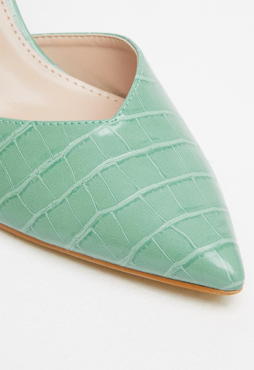 Plum - Polly pointed stiletto heel - blue-green 