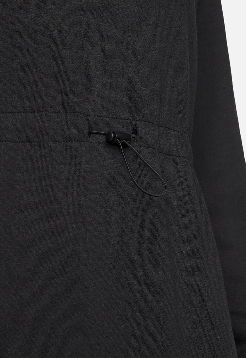 Nike - Nsw icon fleece long sleeve dress - black & white