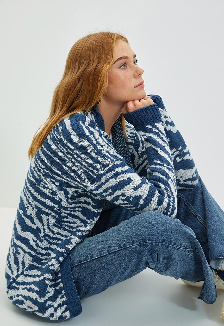 Trendyol - Jacquard cardigan - blue