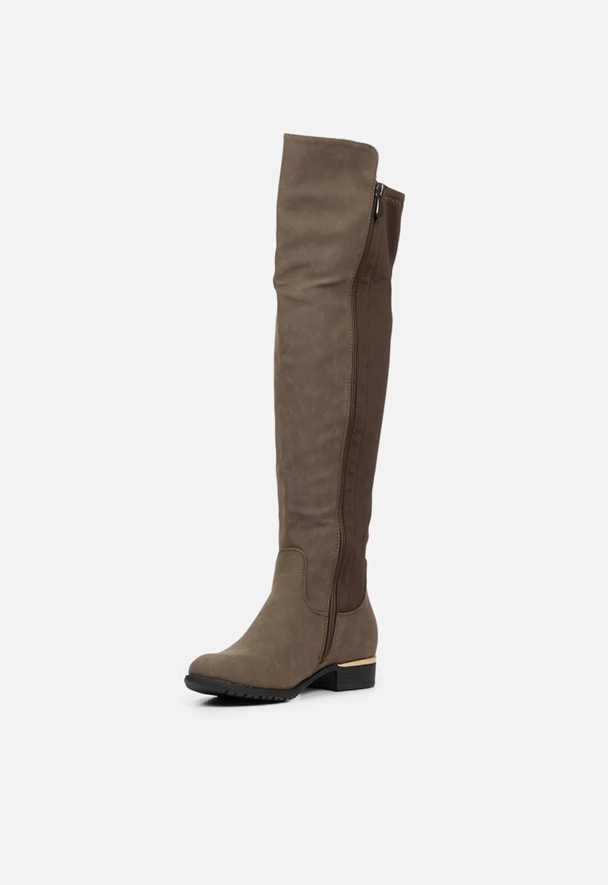 Miss Black - Hadar3 over the knee boot - olive