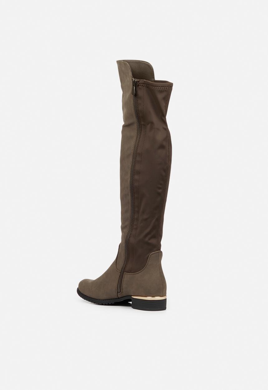 Miss Black - Hadar3 over the knee boot - olive
