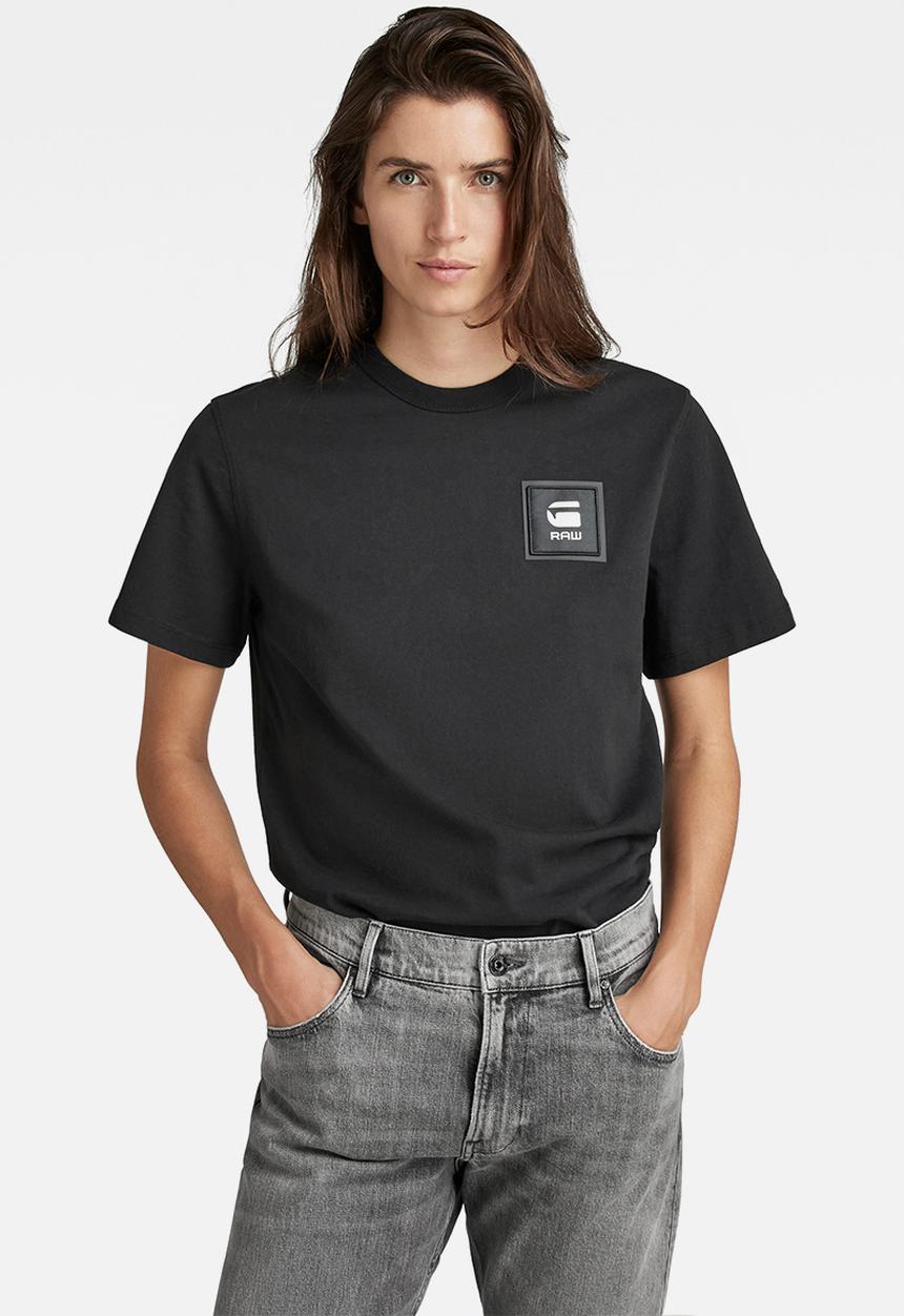 G-STAR - Badge logo+ r short sleeve tee - black