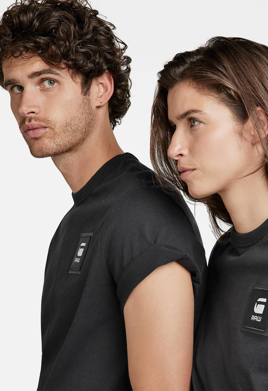 G-STAR - Badge logo+ r short sleeve tee - black