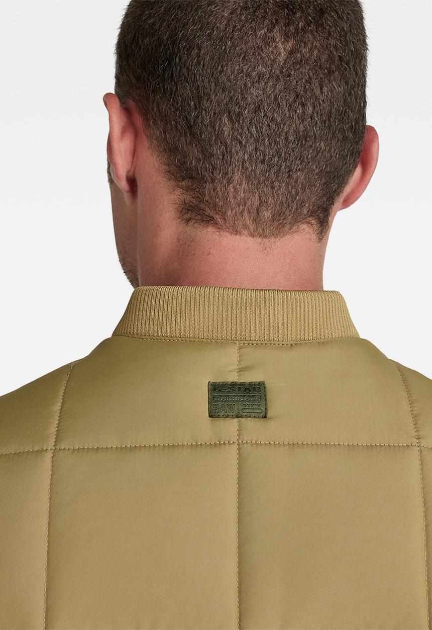 G-STAR - Meefic square quilted vest - fennel seed