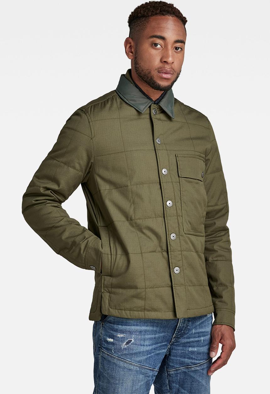 G-STAR - Postino quilted overshirt - shadow olive