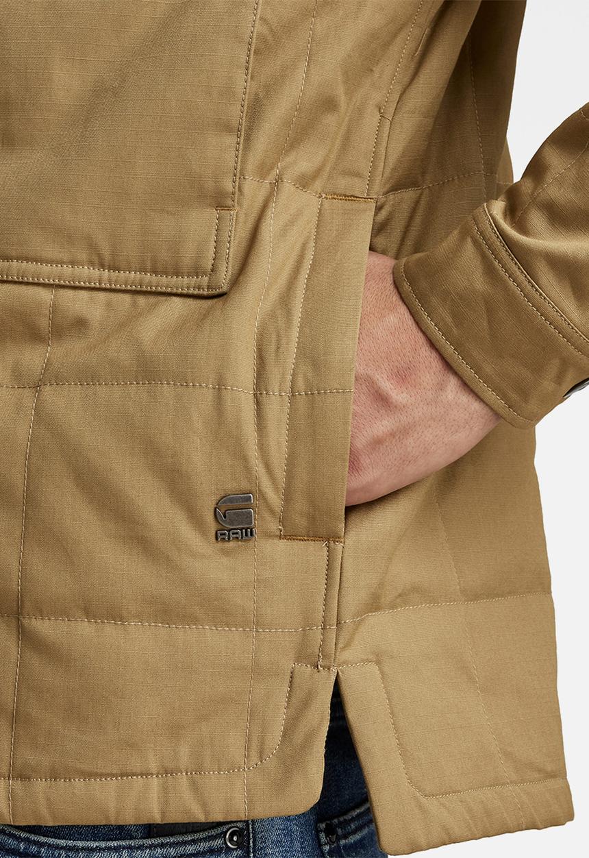 G-STAR - Postino quilted overshirt - fennel seed